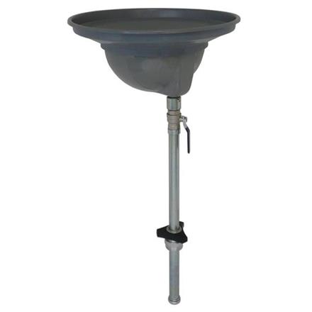 Altölauffangtrichter ø 400 / 560 mm mit Rohr, Abtropfsieb, Hahnen und Fassadapter 2" AG