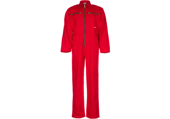 Arbeitsoverall rot 100% Baumwolle, Gr. 56/XXL