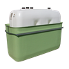 Auffangwanne GFK 100% + 2000L Tank im Set