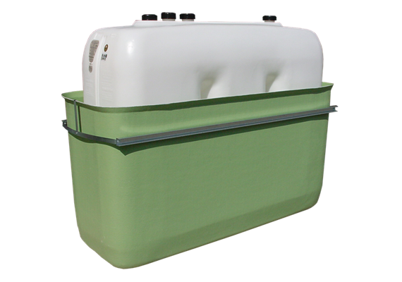 Auffangwanne GFK 100% + 2000L Tank im Set