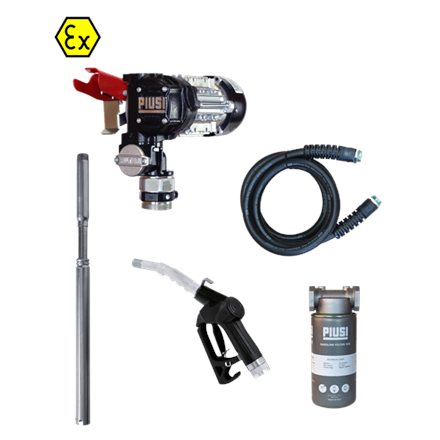 Diesel / Benzin Flügelzellen Fasspumpe Panther EX56 ATEX, mit Filter