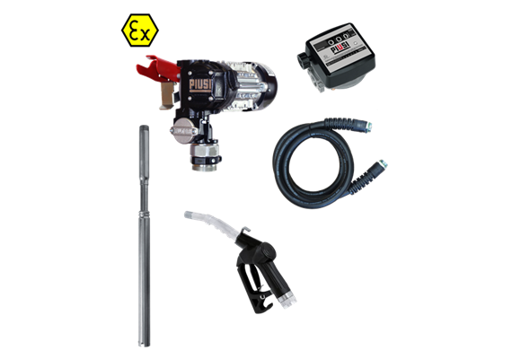 Diesel / Benzin Flügelzellen Fasspumpe Panther EX56 ATEX, mit Zähler