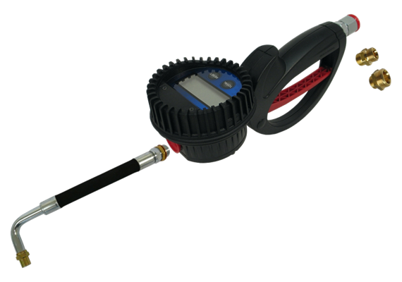 DIGIMET E35-AF - Handdurchlaufzähler, Auslauf flexibel mit Tropfschutz