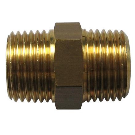 Doppelnippel Messing 1/4"