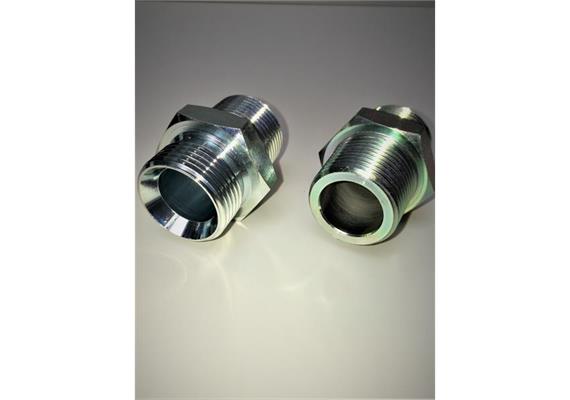 Doppelnippel Stahl 1" AG - 1" 60° AG | Bild 1