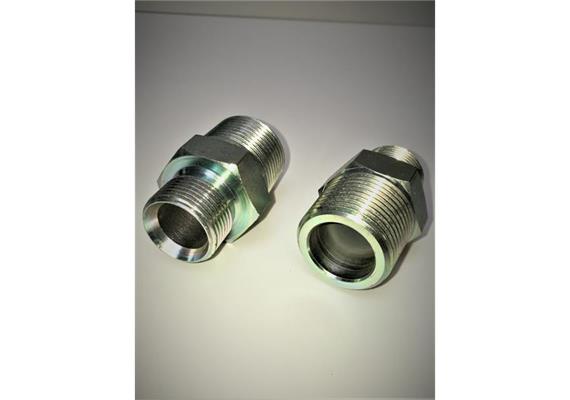 Doppelnippel Stahl 1" AG - 3/4" 60° AG | Bild 1