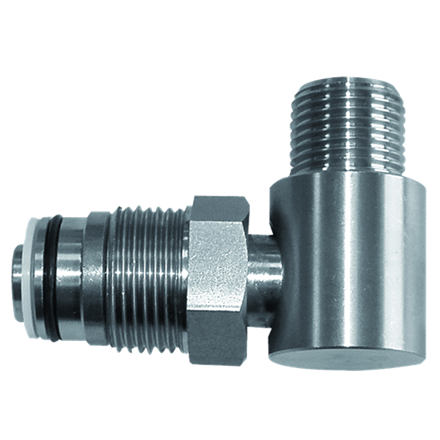 Drehgelenk Inox 1/2" mit 10 mm Bohrung, max 200 bar 90°C, EPDM-Dichtung