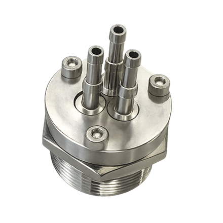 Durchführungsmuffe 1½" INOX mit 3 Anschlüssen