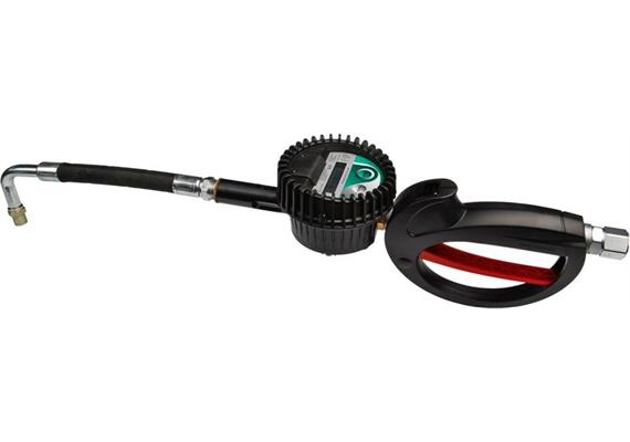 Elektronischer Handdurchlaufzähler eichfähig, Auslauf Motorenöl mit Tropfschutz flexibel