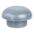Entlüftungskappe PVC grau mit 2" AG