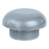 Entlüftungskappe PVC grau mit 2" AG