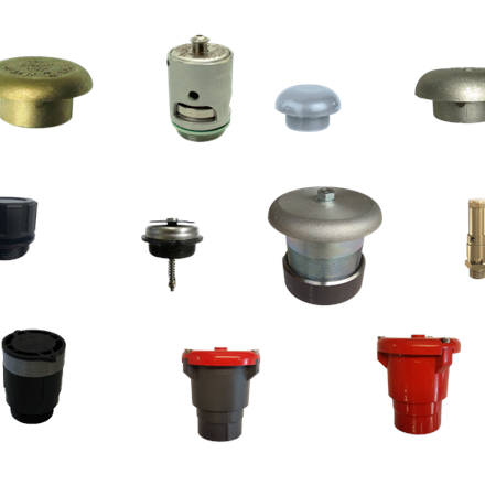 Entlüftungskappen und Ventile