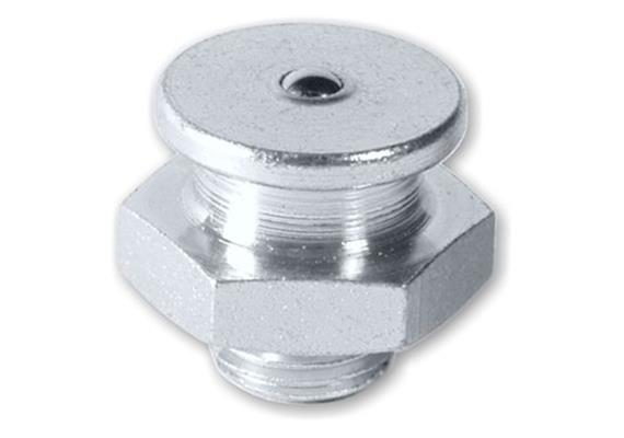 Flachkopf-Schmiernippel M1 1/8" - ø 16 mm - SW17 aus Stahl verzinkt - VPE 500 Stk.