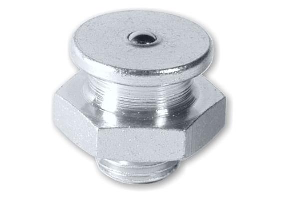 Flachkopf-Schmiernippel M1 R1/4" - ø 16 mm - SW17 aus Stahl verzinkt - VPE 50 Stk.