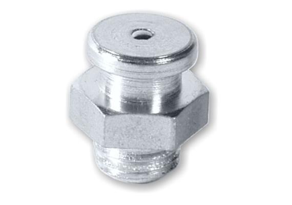 Flachkopf-Schmiernippel M4 M10x1 - ø 10 mm - SW11 aus Stahl verzinkt - VPE 100 Stk.