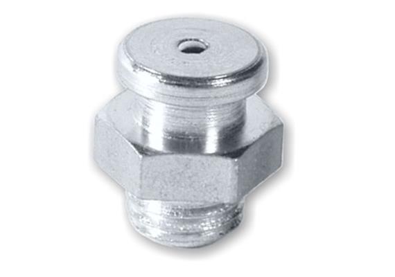 Flachschmiernippel M4 M8x1 - ø 10 mm - SW11 aus Stahl verzinkt - VPE 2000 Stk.