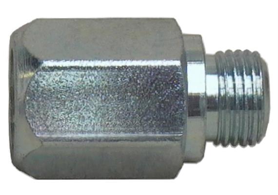 Gewindeadapter 1/8" AG x M10x1 IG aus Stahl verzinkt