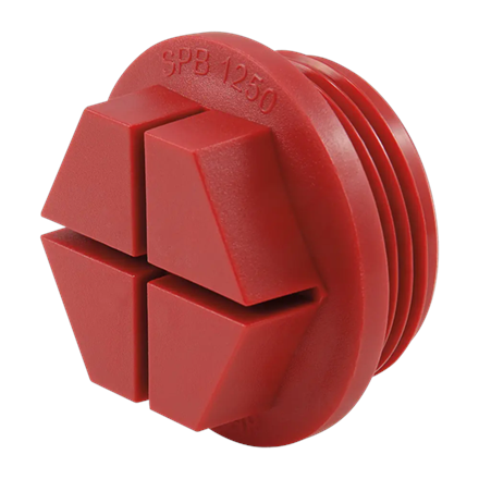 Gewindeschutzstopfen Rot PP 2"