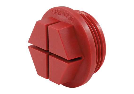 Gewindeschutzstopfen Rot PP 2"