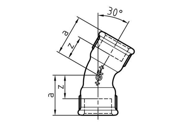GF Fittings Bogen 30° N° 51 verzinkt 1½" | Bild 2