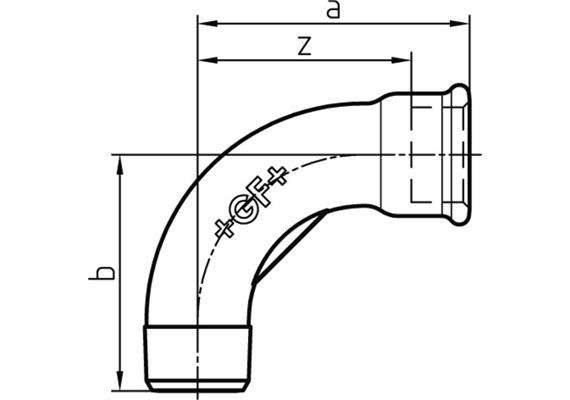 GF Fittings Bogen 90° N° 1 verzinkt 1½" | Bild 2