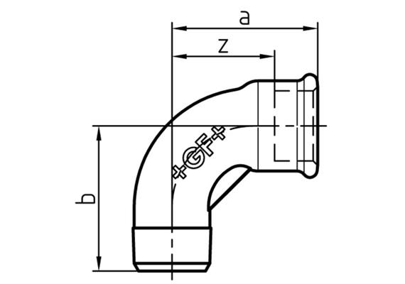 GF Fittings Bogen 90° N° 1a verzinkt 1¼" | Bild 2