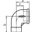 GF Fittings Bogen 90° N° 92 verzinkt 3" | Bild 2