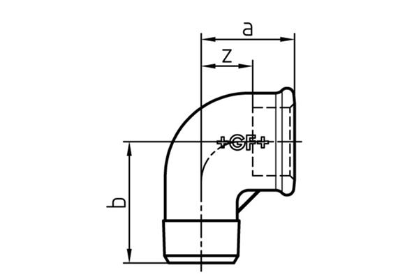GF Fittings Bogen 90° N° 92 verzinkt 3" | Bild 2