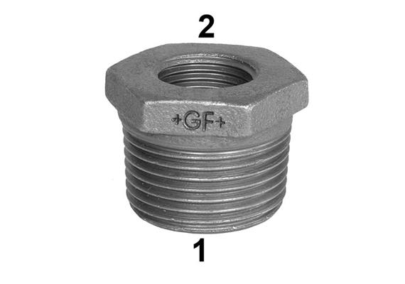 GF Fittings Reduktion N° 241 verzinkt 1½"-1" AG-IG | Bild 1