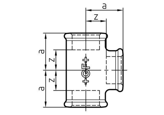 GF Fittings T-Stück N° 130 verzinkt 4" | Bild 2
