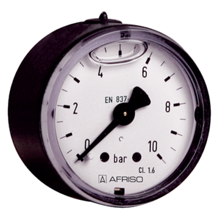 Glyzerinmanometer ø 50 mm axial 1/4" AG, 0-25 bar