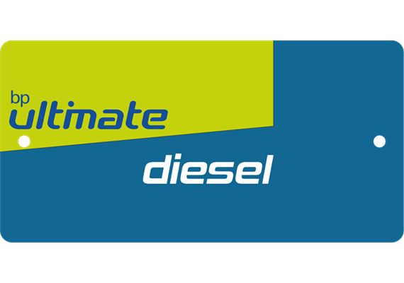 Hinweisschild Aluminium, 100 x 50 mm "bp ultimate diesel"