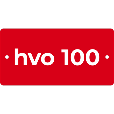 Hinweisschild Aluminium, 100 x 50 mm "HVO 100"