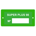 Hinweisschild Aluminium, 100 x 50 mm "SUPER PLUS 98"