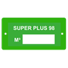 Hinweisschild Aluminium, 100 x 50 mm "SUPER PLUS 98"
