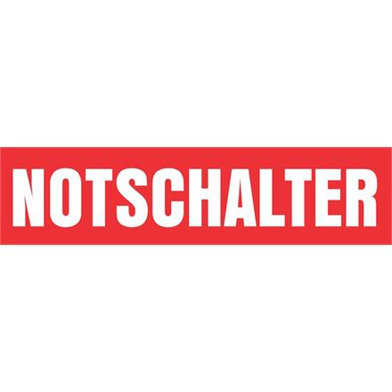 Hinweisschild Aluminium, 200 x 50 mm "NOTSCHALTER"