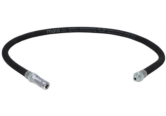 Hochdruck-Gummipanzerschlauch RH100-C mit Hydraulikmundstück, Länge 1 m, 1/8"