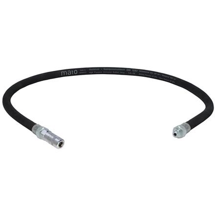 Hochdruck-Gummipanzerschlauch RH100-C mit Hydraulikmundstück, Länge 1m, Anschluss M10x1 Hochdruck-Gummipanzerschlauch RH100-C mit Hydraulikmundstück, Länge 1m, Anschluss M10x1