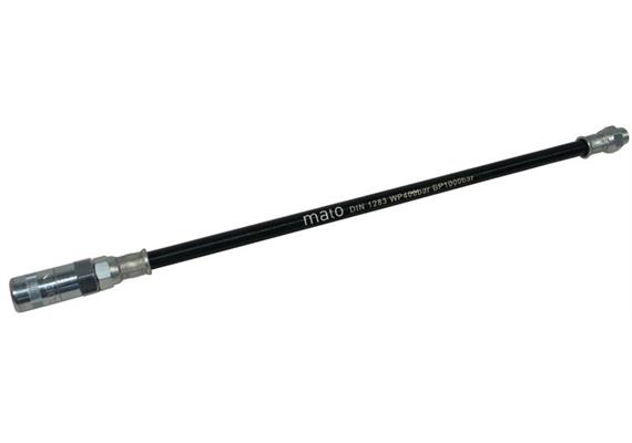 Hochdruck-Panzerschlauch PH50-C, 4-Backen-Hydraulikgreifmundstück, Länge 500mm - 1/8"