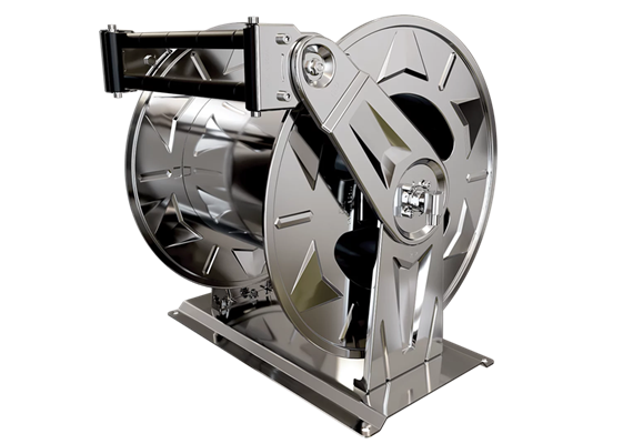 Inox Schlauchaufroller offen HR6001 ohne Schlauch