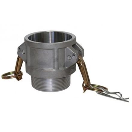 Kamlok-Mutterteil mit Aussengewinde 633-B - 1" aus Aluminium