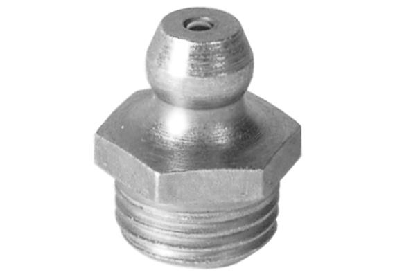 Kegel-Schmiernippel H1 R 1/4" aus Stahl verzinkt - SW14 - VPE 100 Stk.