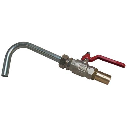 Kugelhahn mit Schlauchtülle zu Aluminium Kurbelpumpe RP100-d und andere Pumpen