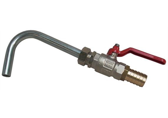 Kugelhahn mit Schlauchtülle zu Aluminium Kurbelpumpe RP100-d und andere Pumpen