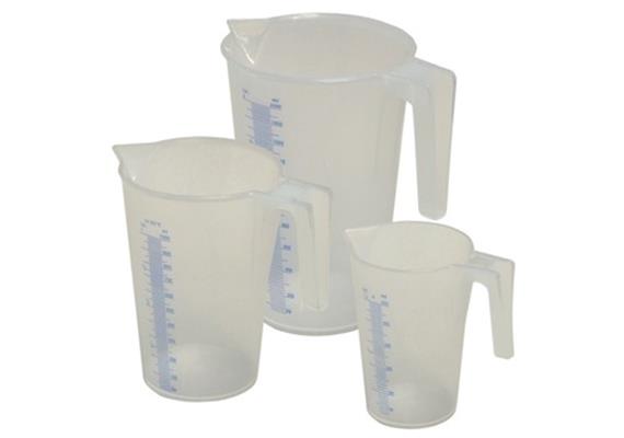 Kunststoff Flüssigkeitsmessbecher Set, Typ J-PP 1.0 + 2.0 + 5.0 l