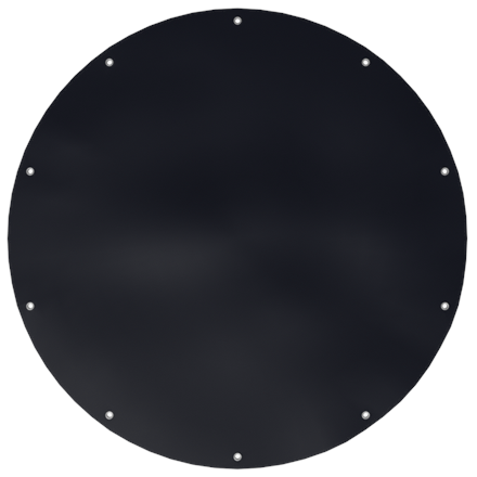 Kunststoff Mannlochdeckel 10 mm ø 600 mm, Anschlsse nach Wunsch