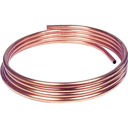 Kupferrohr weich in Ringen a 50 m, 6 x 1 mm (4/6) RAL/DVGW, DIN-EN 1057