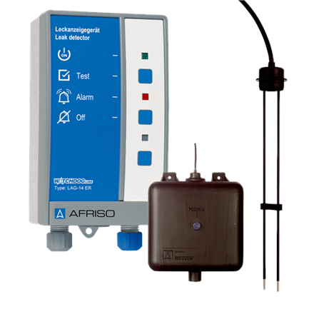 Leckanzeigegerät LAG-14 ER KIT AFRISO, mit Relais, Behälter und Sonde