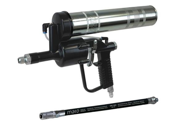 Lube-Shuttle Einhand-Druckluft-Fettpresse DF-LS - R1/8", mit Schlauch RH30-C