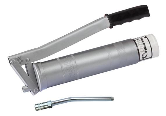 Lube-Shuttle Hebelfettpresse MATO lackiert - 1/8", mit Düsenrohr und Hydraulikmundstück